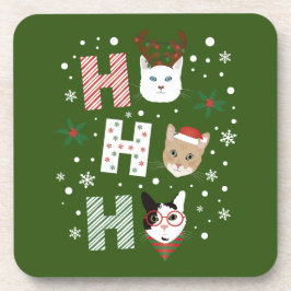 Ho Ho Cats Frohe Weihnachten Getränkeuntersetzer