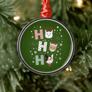 Ho Ho Cats Frohe Weihnachten Ornament Aus Metall