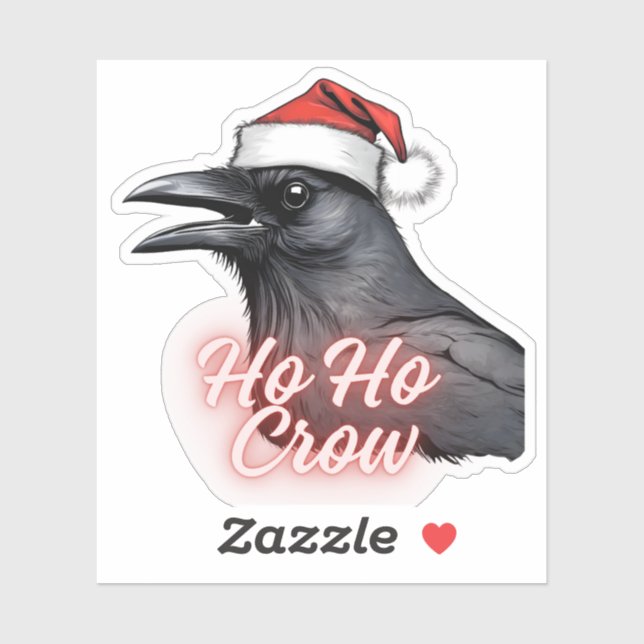 Ho Ho Crow Stickers Crow Christmas (Feuille)