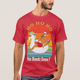 Ho Ho, der Weihnachten mit Einhorn Buoy Retro T-Shirt