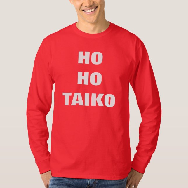 HO HO douille de T-shirt de Noël de TAIKO longue (Devant)