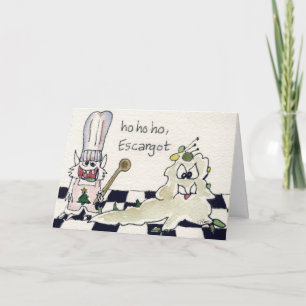 Ho Ho Escargot Versteckte Grußkarten Feiertagskarte
