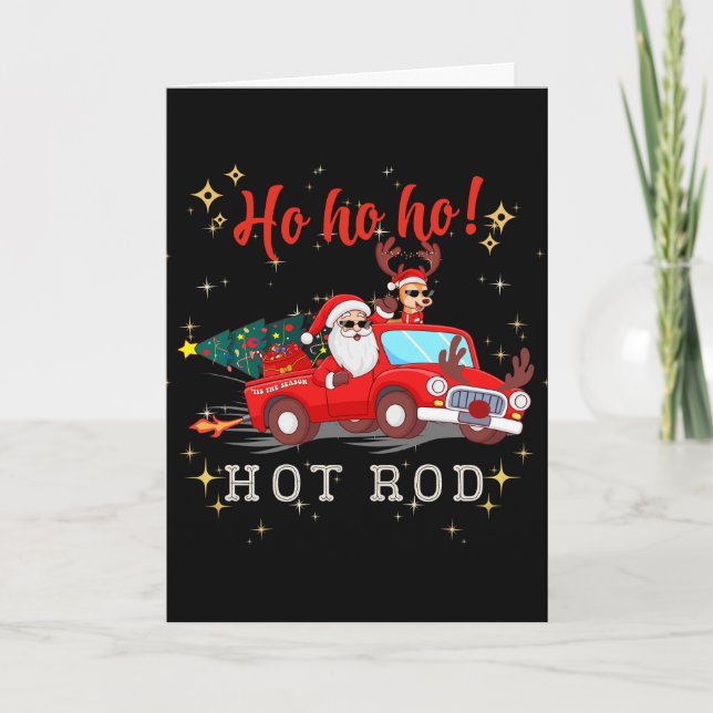 Ho ho Frisierte Auto Weihnachten Weihnachtsmann Re (Vorderseite)