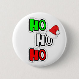 HO HO Frohe Weihnachts-Weihnachtsmannmütze Button