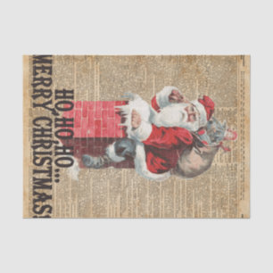 Ho, Ho fröhliche Chirstmas Weihnachtsmann Seidenpapier