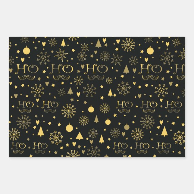 Ho-Ho Geschenkpapier Set (Vorderseite)