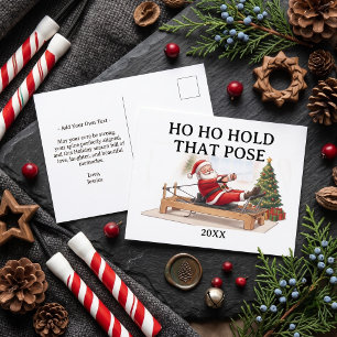Ho Ho Halt diese Pose Lustiger Weihnachtsmann mach Feiertagspostkarte