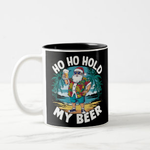 Ho Ho Halt Mein Bier Weihnachten im Juli Sommer Sa Zweifarbige Tasse