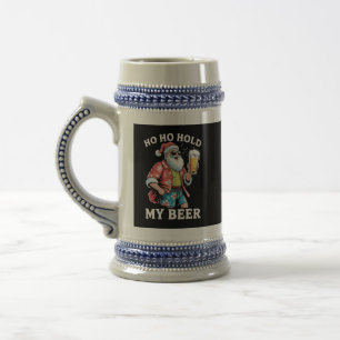 Ho Ho halt meine Bär-Santa-Sonnenbrille Weihnachte Bierglas