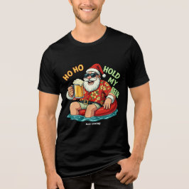 Ho Ho halten meine Biere lustig trinken Weihnachte Tri-Blend Shirt