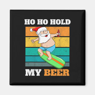 Ho Ho Halten Sie Bier Surfer Weihnachtsmann Xmas P Magnet