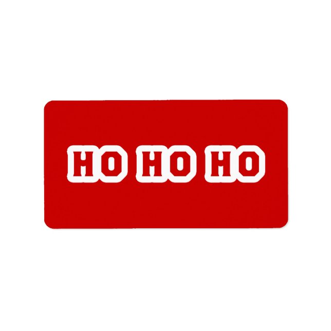 HO HO HO ADRESSAUFKLEBER (Vorne)