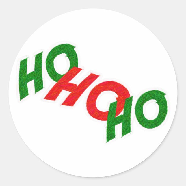 Ho Ho Ho Aufkleber (Vorderseite)