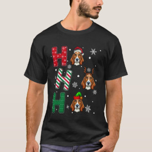 Ho Ho Ho Basset Hound Hund passendes Weihnachten S T-Shirt