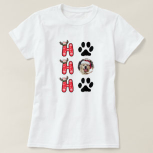 HO HO HO Benutzerdefiniertes Weihnachtsfoto T-Shirt