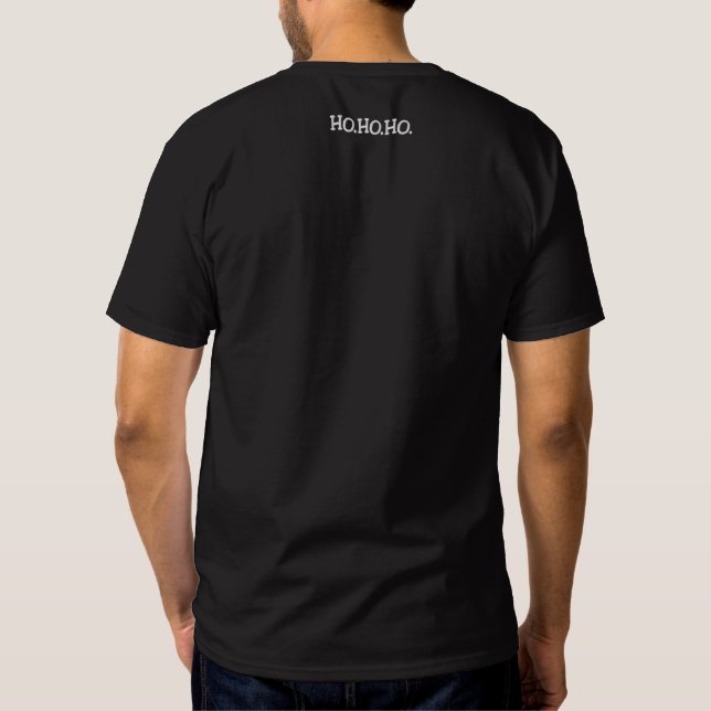 HO. HO. HO Black & White Simple Embroidered Shirt (Rückseite)