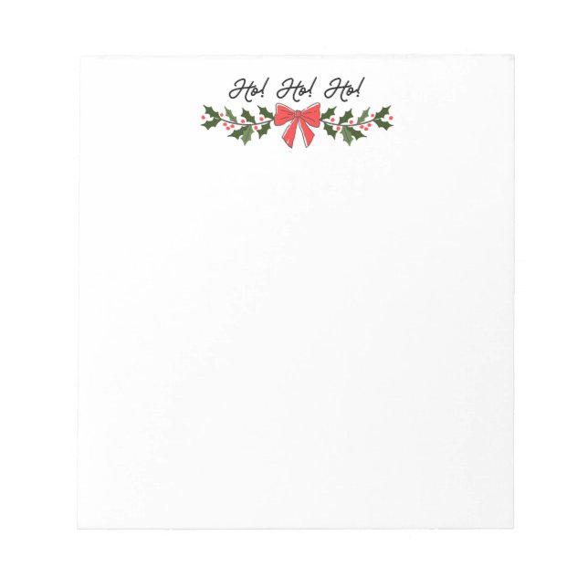 Ho ! Ho ! Ho ! Bloc-notes de Noël (Devant)