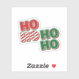 HO HO HO Bold Classic Christmas Typography  Aufkleber