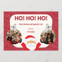 Ho ! Ho ! Ho ! Carte Vacances Multi Photo