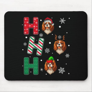 Ho Ho Ho Cavalier King Charles Spaniel Dog Santa E Mousepad