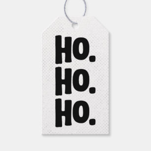 Ho. Ho. Ho. Chic, Edgy & Lustig Weiß & Schwarz Geschenkanhänger