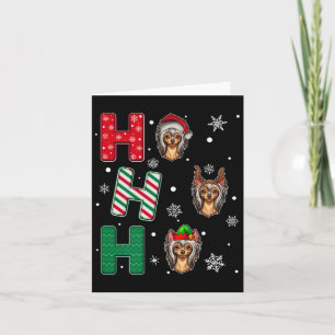 Ho Ho Ho Chinesisch Crested Hund Lover Weihnachten Karte