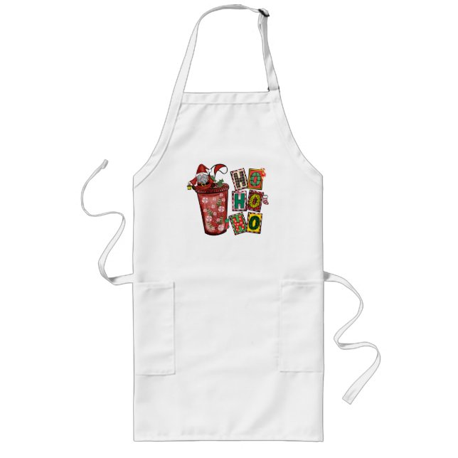 Ho Ho Ho Chirstmas Gnome Lange Schürze (Vorne)