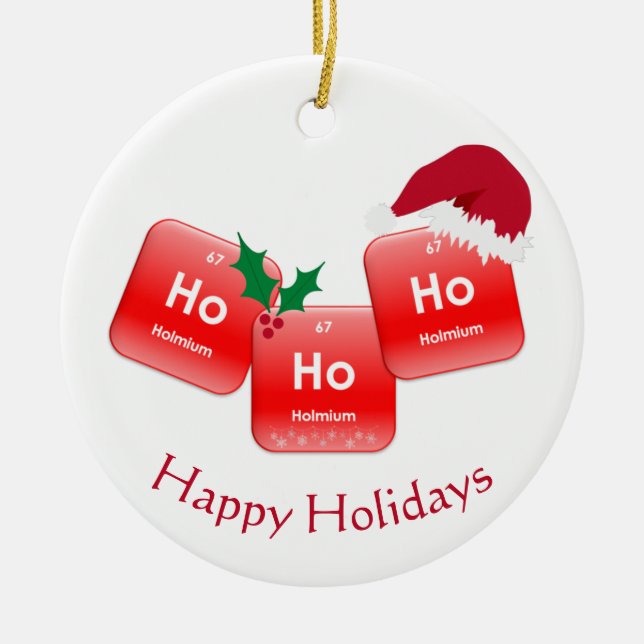 Ho Ho Ho Christmas Element Illustration Foto Keramik Ornament (Vorne)