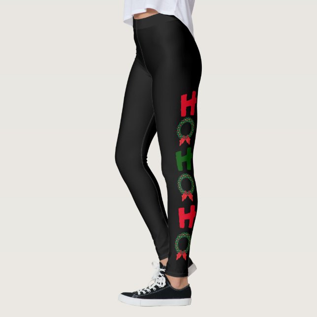 Ho Ho Ho Christmas Fun Leggings (Gauche)