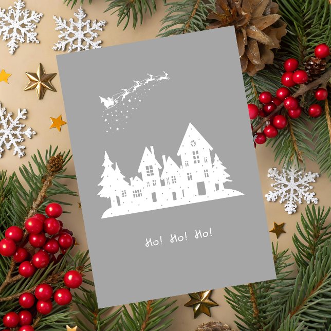 Ho-Ho-Ho Christmas Holiday Card Karte (Ho-Ho-Ho Christmas Greeting Card)