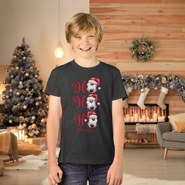 Ho Ho Ho Christmas Soccer / Football Tri-Blend Shirt (Von Creator hochgeladen)