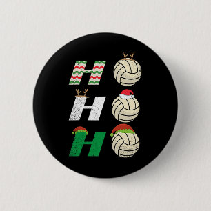 Ho Ho Ho - Christmas Volleyball Team Player Enthus Button