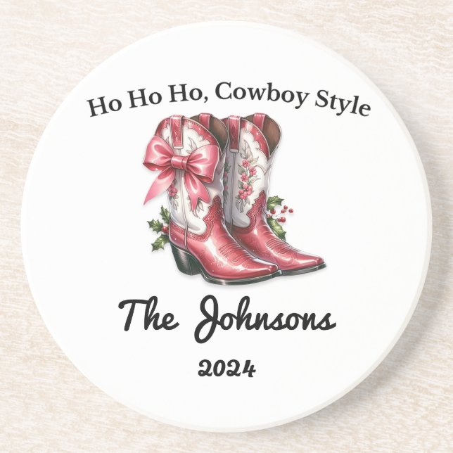 Ho Ho Ho, Cowboy Style Getränkeuntersetzer (Vorne)