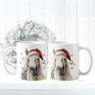 Ho Ho Ho ! Drôle Cheval Père Noël Mug