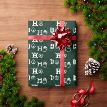 Ho Ho Ho dunkelgrün Weihnachtsmann niedliche Weihn