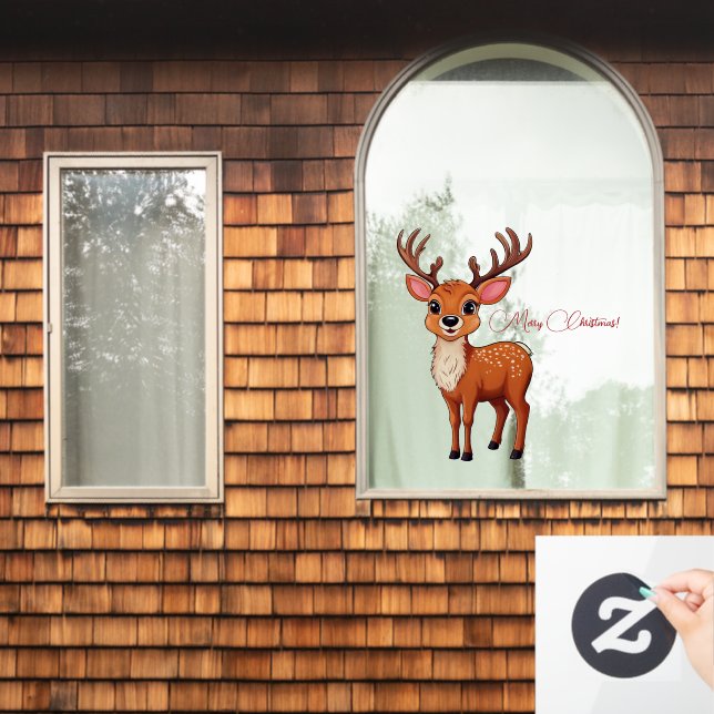 Ho-Ho-Ho! Es ist ein Rentier Fensteraufkleber (Fenster Zuhause)