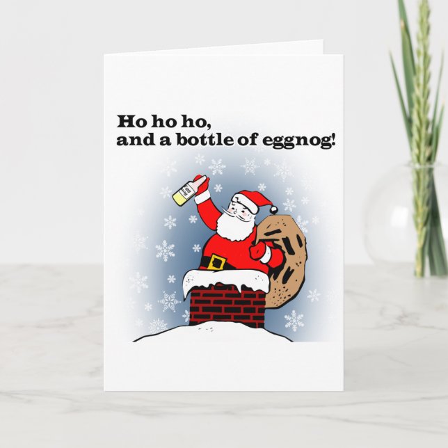 Ho, ho, ho, et une bouteille d'aubergine ! Carte d (Devant)