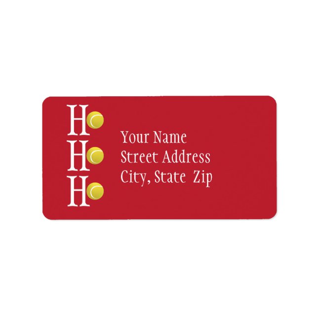 HO-HO-HO - étiquette de adresse personnalisé (Devant)