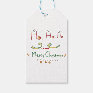 HO HO HO étiquette de cadeau de Joyeux Noël