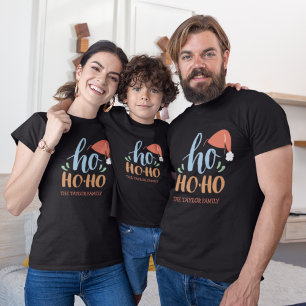 Ho Ho Ho Familie Weihnachtsmänner T - Shirt