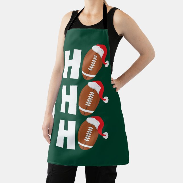Ho Ho Ho Football | Funny Christmas Season Humor Schürze (InSitu)