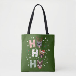 Ho Ho Ho French Bulldog Frohe Weihnachten Tasche