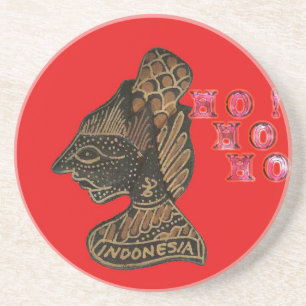 Ho Ho Ho! Frohe Weihnachten Indonesien niedliche R Untersetzer