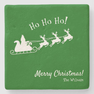 Ho Ho Ho Frohe Weihnachten mit dem Weihnachtsmann, Steinuntersetzer