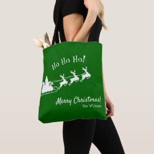 Ho Ho Ho Frohe Weihnachten mit Santa, Green Tasche
