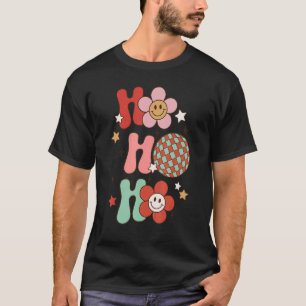Ho Ho Ho Frohe Weihnachten Retro Xmas Blumen Pyjam T-Shirt