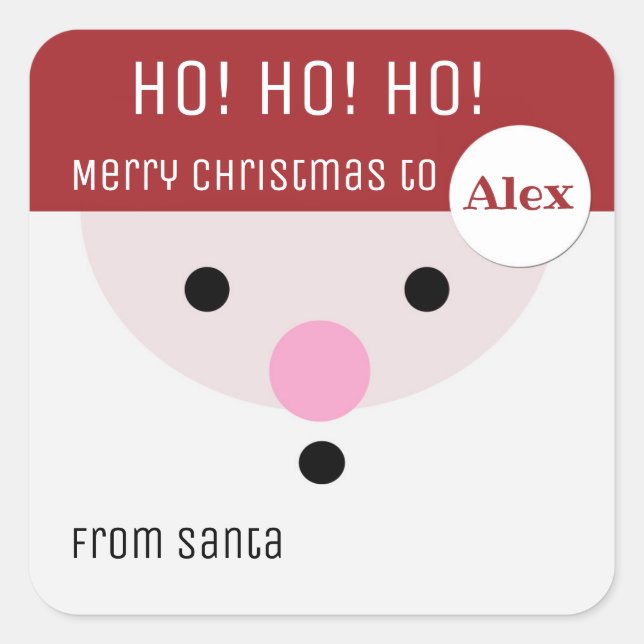 Ho, ho, ho, frohe Weihnachten vom Santa Sticker Ta (Vorderseite)