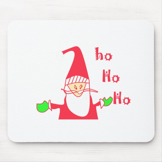 Ho Ho Ho Frohe Weihnachten von Santa.png Mousepad (Vorne)