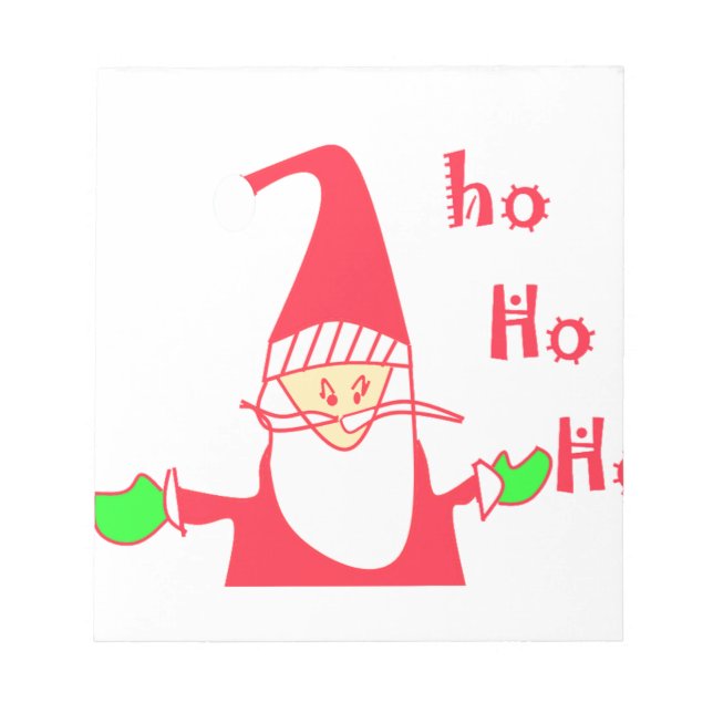 Ho Ho Ho Frohe Weihnachten von Santa.png Notizblock (Vorderseite)