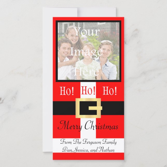 Ho ho ho Frohe Weihnachten Weihnachtsmann Anzug Fo (Vorderseite)